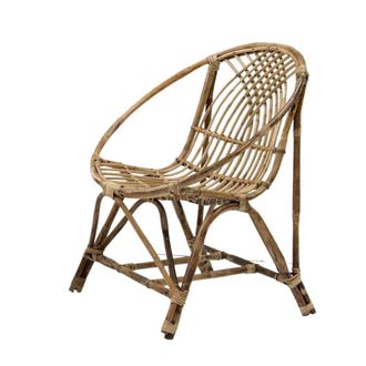 Decoclico Sill&oacute;n vintage de rat&aacute;n marr&oacute;n claro