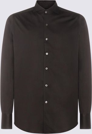 Canali Dark Grey Cotton Shirt