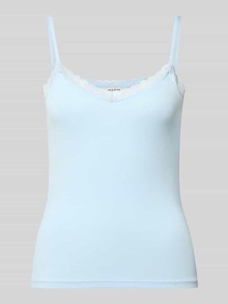 Jake*s Casual Spitzentop mit Spaghettitr&auml;gern in Hellblau, Gr&ouml;&szlig;e XL