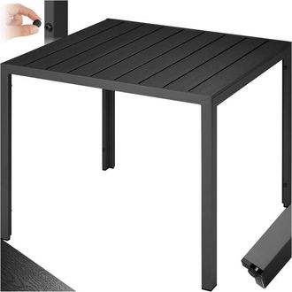 TecTake Tavolo da giardino Maren in alluminio, due piedi regolabili in altezza, 90 x 90 x 74,5 cm - Tavolino, tavolo da balcone, tavolo da terrazza
