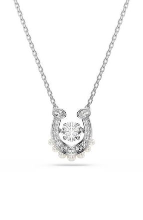 Swarovski Symbolica Pendant Necklace in Silver/White at Nordstrom