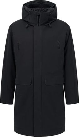 Boggi Milano Jassen, Heren, Zwart, L, Polyester, L-Block Gewatteerde Jas