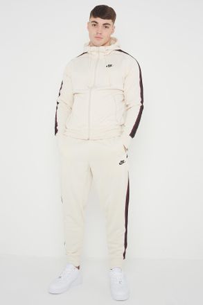 Nike Mens Tribute Poly Tracksuit In Cream - Size Medium
