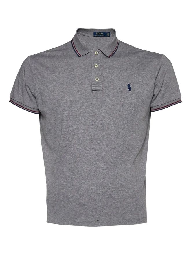 Ralph Lauren polo pre-owned à bords rayés - Gris dès 253,00 € - sur