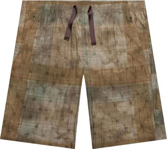 Needles Shorts W.U. con stampa - Marrone