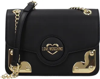Love Moschino Borse a Spalla Donna Poliuretano Nero