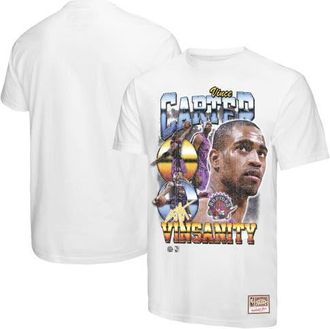 Mitchell & Ness Mens Mitchell & Ness Vince Carter White Toronto Raptors Hardwood Classics Commemorative Player Collage T-Shirt at Nordstrom, Size Xxx-Large