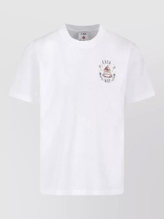 Casablanca graphic print crew neck short sleeve shirt