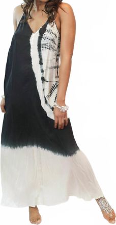 Elan Wovens Tie-Dye Maxi Dress In Black White
