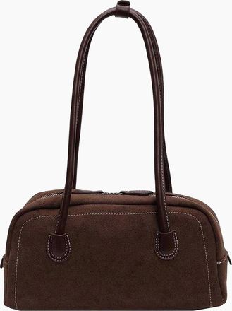 XY London Womens XY London Ashden Faux Suede Handbag - Brown - Size: ONE size