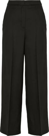 Yves Salomon flannel tailored trousers - Black