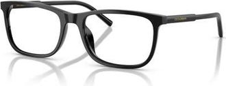 Dolce & Gabbana 55mm Rectangle optical glasses in Black at Nordstrom