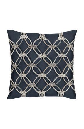 Elaine Smith Rope Hand Knotted Macrame Indoor & Outdoor Woven Accent Pillow in Indigo at Nordstrom, Size 20X20
