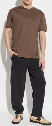 Emporio Armani Loose-fit Trousers, Mens, Black