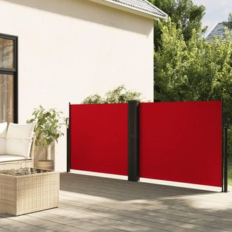 Berkfield Home Retractable Side Awning Red 140x1000 cm