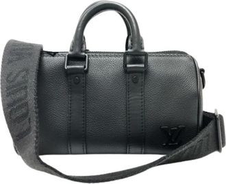 Louis Vuitton Pre-owned Mini Boston Schoudertas - unisex - Vintage Mini Tas - Zwart - ONE Size - Leer - Vintage