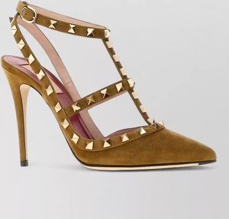 Valentino Garavani suede leather rockstud pumps