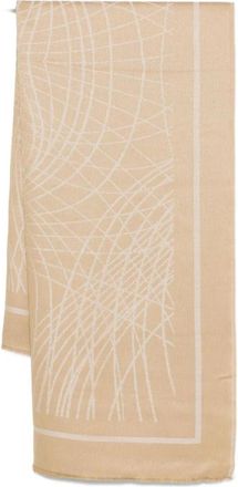 Elisabetta Franchi Geometric Scarf - Dames - Sjaals - Bruin - ONE Size - Accessoires
