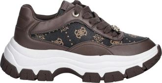 Guess Berrett2 Sneaker - Dames - Schoenen - Bruin - Maat: 36 EU Leer