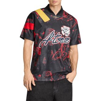 adidas FIFA World Cup 2026 Atlanta Soccer Jersey in Black/Better Scarlet at Nordstrom, Size Xx-Large