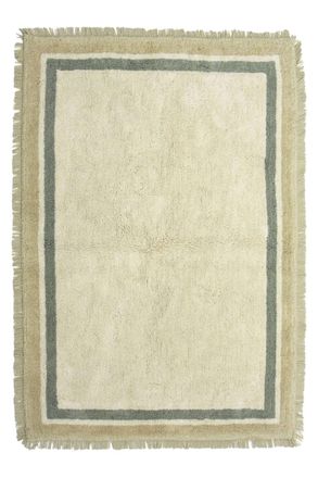 AFK Living Alfombra infantil de algod&oacute;n lavable a m&aacute;quina beige 120 x 170 cm