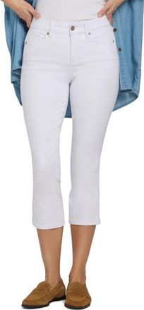 NYDJ Chloe Cool Embrace Side Slit Capri Jeans in Optic White at Nordstrom, Size 10P