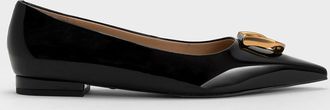 Charles & Keith Gabine Patent Leather Ballerinas