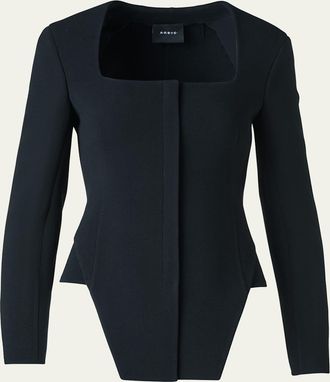 Akris Desiree Double-Face Trapezoid Jacket