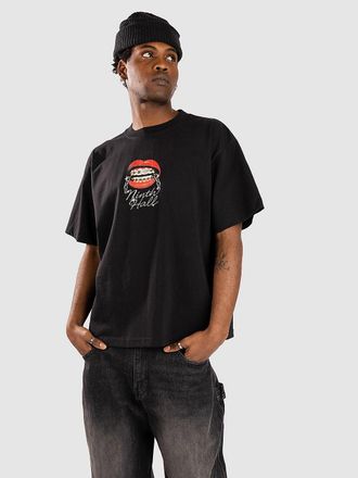 Ninth Hall Logo Play Cropped T-Shirt schwarz