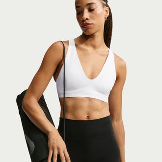 Nike Womens Indy Light-Support Sports Bra in White | IV4912-100