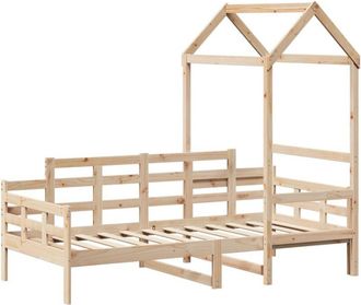 vidaXL Sofá cama con techo madera maciza de pino 90x200 cm Vidaxl