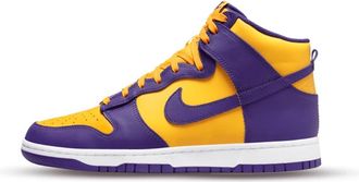Nike Dunk High Lakers Sneaker - Heren - Fitnessschoenen - Geel - 45 EU - Leer - Fitness
