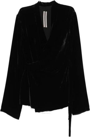 Rick Owens Scollo V Blouse - Dames - Blouses - Zwart - L - Overhemden