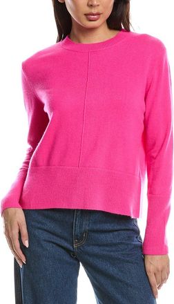 Fort&eacute; Cashmere Exposed Seam Crewneck 100% Cashmere Sweater