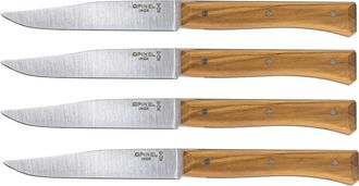 Opinel Juego De Cuchillos De Mesa Facette 4 Piezas Madera De Olivo - Opinel