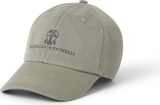 Brunello Cucinelli Baseball cap with embroidery in Khaki at Nordstrom, Size Xx-Large