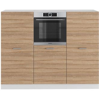 Vicco Bloque De Cocina R-line, Sonoma/blanco, 180 Cm Sin Encimera