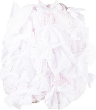 Vivetta bow-detail minidress - women - Polyester/Polyamide - 40 - White