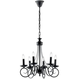 Fan Europe Fan Europe - Lampadario a sospensione beatrice in metallo antracite a sei luci
