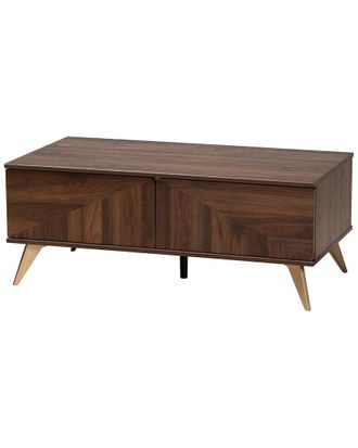 Baxton Studio Graceland Mid-Century Modern 2-Drawer Coffee Table