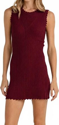 Sundays Dean Mini Dress In Claret Red