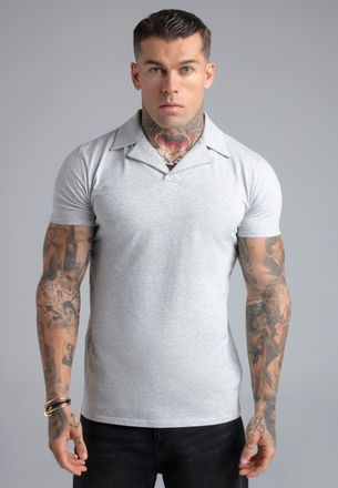 Siksilk Hombres Gris Marl Revere Polo XXL