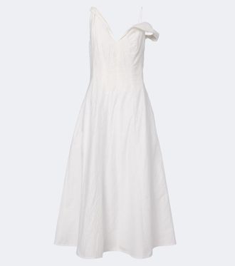 R&oacute;he R&oacute;he Off-shoulder cotton-blend midi dress