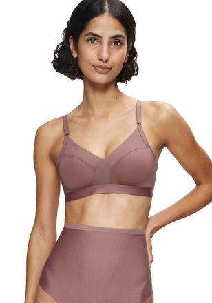 Triumph B&uuml;gelloser BH TRIUMPH Shape Smart, Damen, Gr. 1, N-Gr, rosa (rose braun), Microtouch, Obermaterial: 69% Polyamid, 31% Elasthan, unifarben, BHs B&uuml;gello