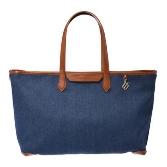 Baldinini Denim Tote Bag - female - Baldinini - Shopping Bags - Blue - ONE SIZE - Bags