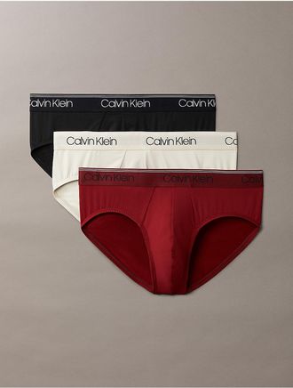 Calvin Klein Mens Micro Stretch 3-Pack Hip Brief - Multi - XL