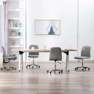 vidaXL Sillas De Comedor 4 Unidades Tela Gris Claro Vidaxl