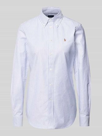 Polo Ralph Lauren Hemdbluse mit Streifenmuster in Hellblau, Gr&ouml;&szlig;e 38