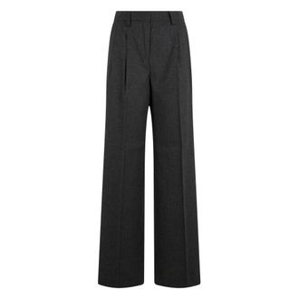 Slowear Pantaloni Larghi a Righe in Cotone - - Trousers - Donna - Grigio - S