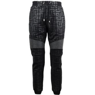 Balmain Geometrische Patroon Joggingbroek Met Knie Patches